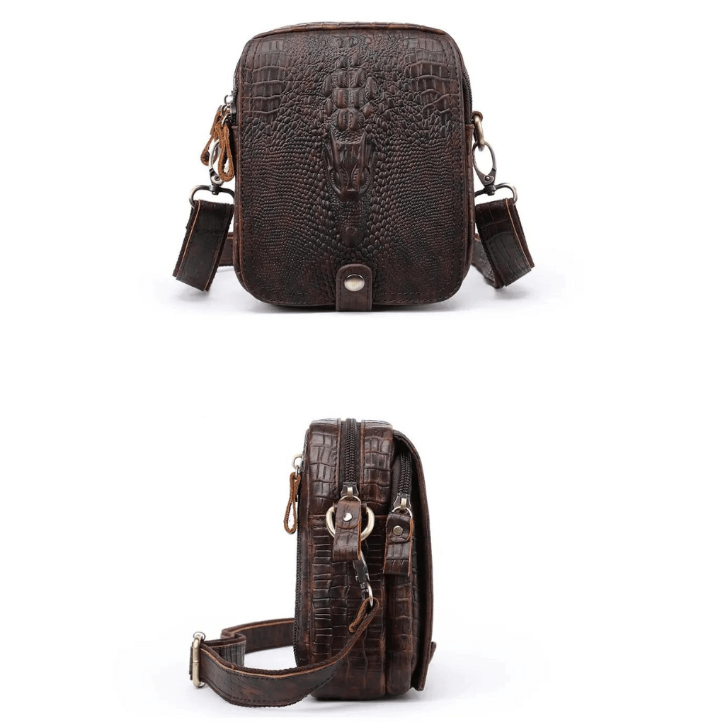 Bolsa Masculina Crocodile Luxo e Conforto