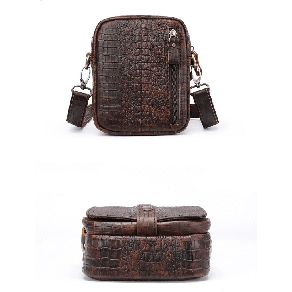 Bolsa Masculina Crocodile Luxo e Conforto