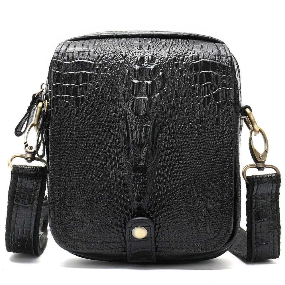 Bolsa Masculina Crocodile Luxo e Conforto