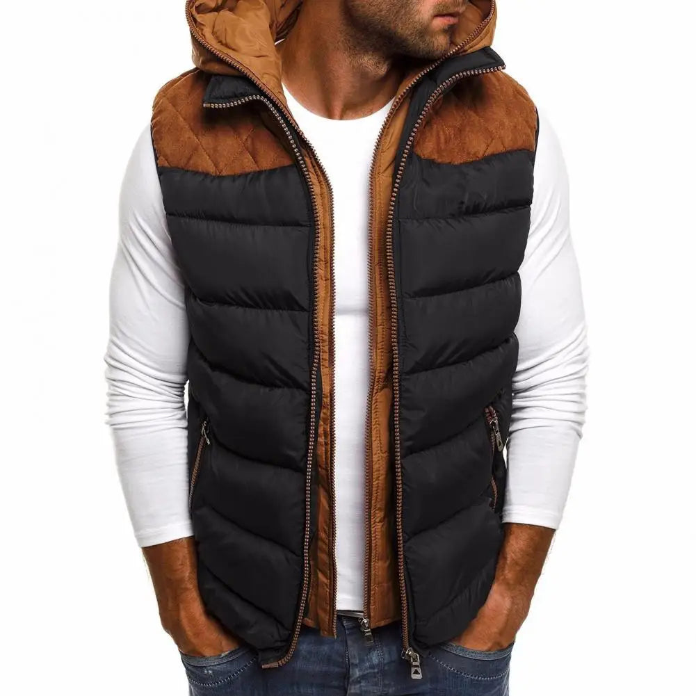 Jaqueta Puffer sem Mangas Masculina Luxo e Conforto LC106