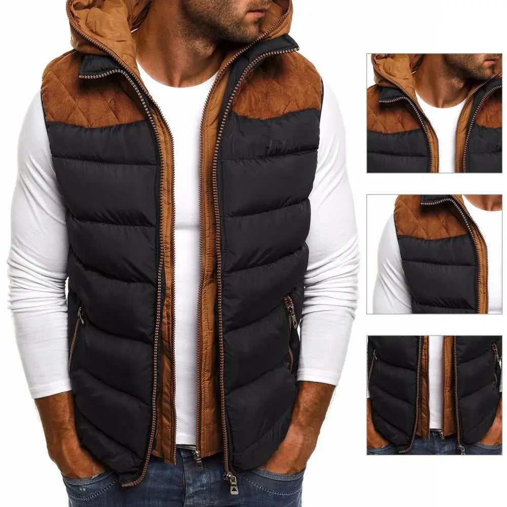 Jaqueta Puffer sem Mangas Masculina Luxo e Conforto LC106