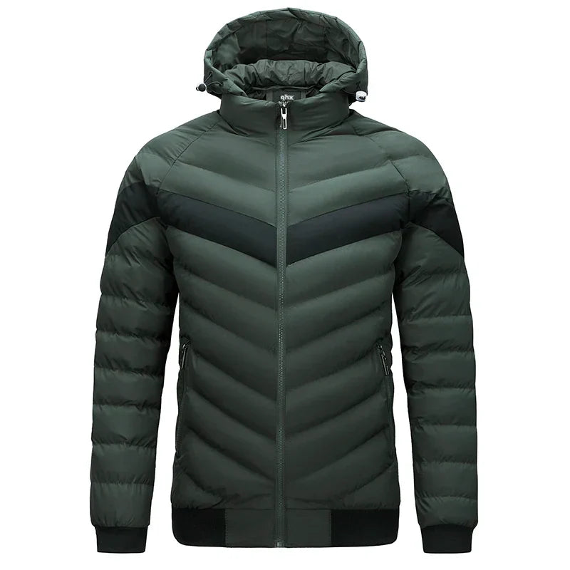 Jaqueta Puffer com Capuz Masculina Luxo e Conforto LC95