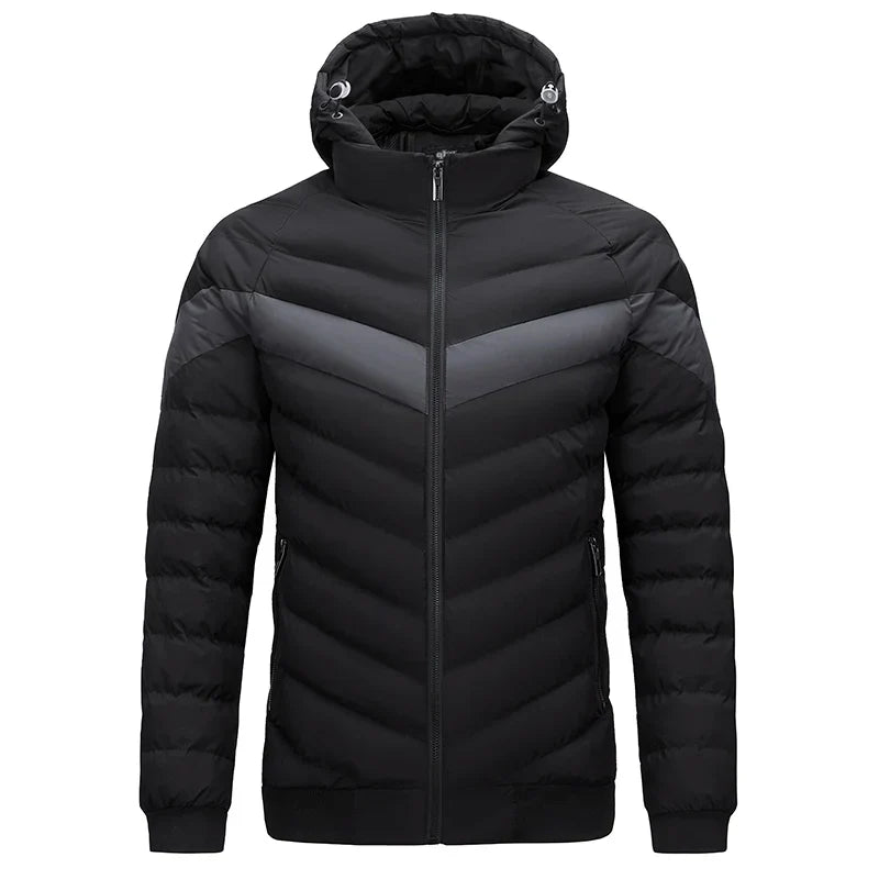 Jaqueta Puffer com Capuz Masculina Luxo e Conforto LC95