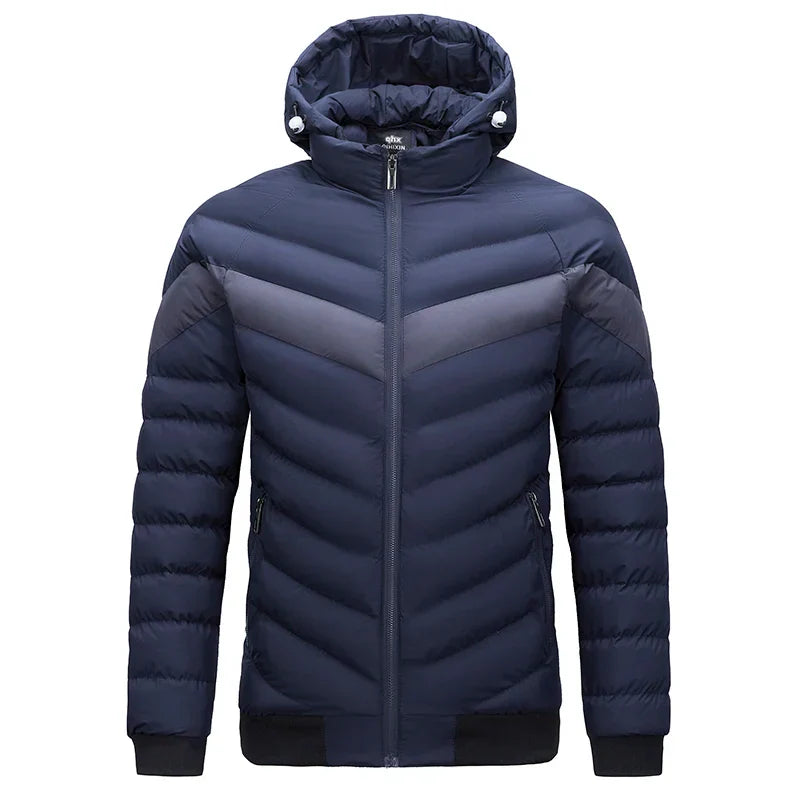 Jaqueta Puffer com Capuz Masculina Luxo e Conforto LC95