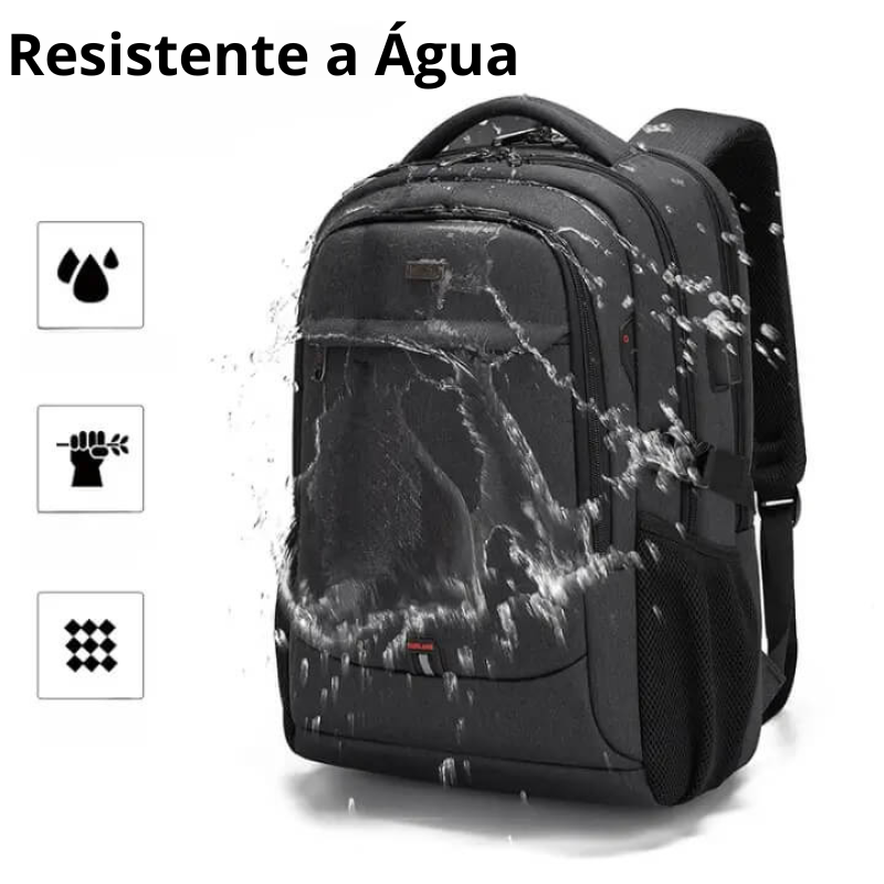 Mochila Executiva Luxo e Confort - Notebook 17'', Impermeável e Porta USB