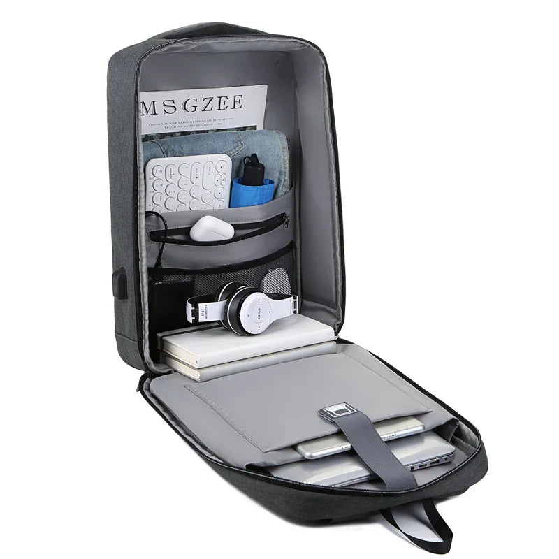 Mochila Executiva Luxo e Conforto - Notebook 15", Impermeável, Porta USB e Trava TSA