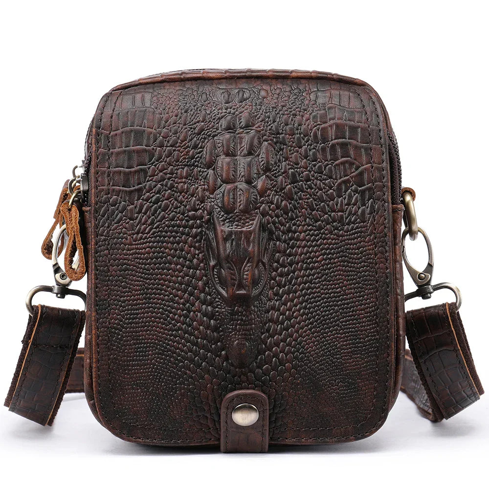 Bolsa Masculina Crocodile Luxo e Conforto