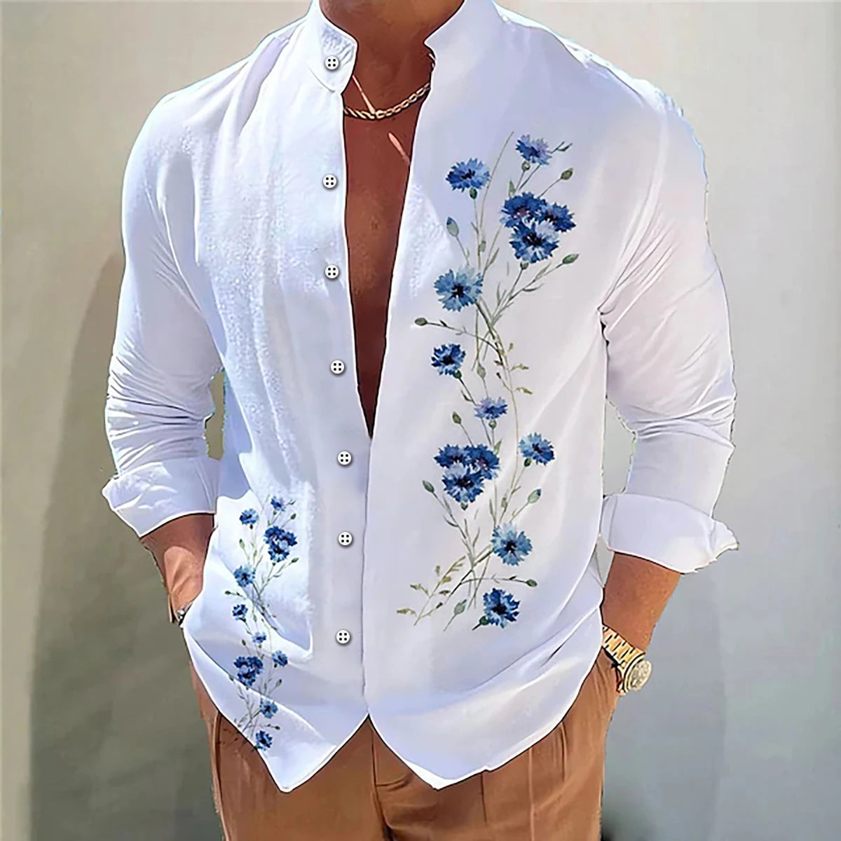 Camisa Floral 3D Masculina: Estilo e Conforto