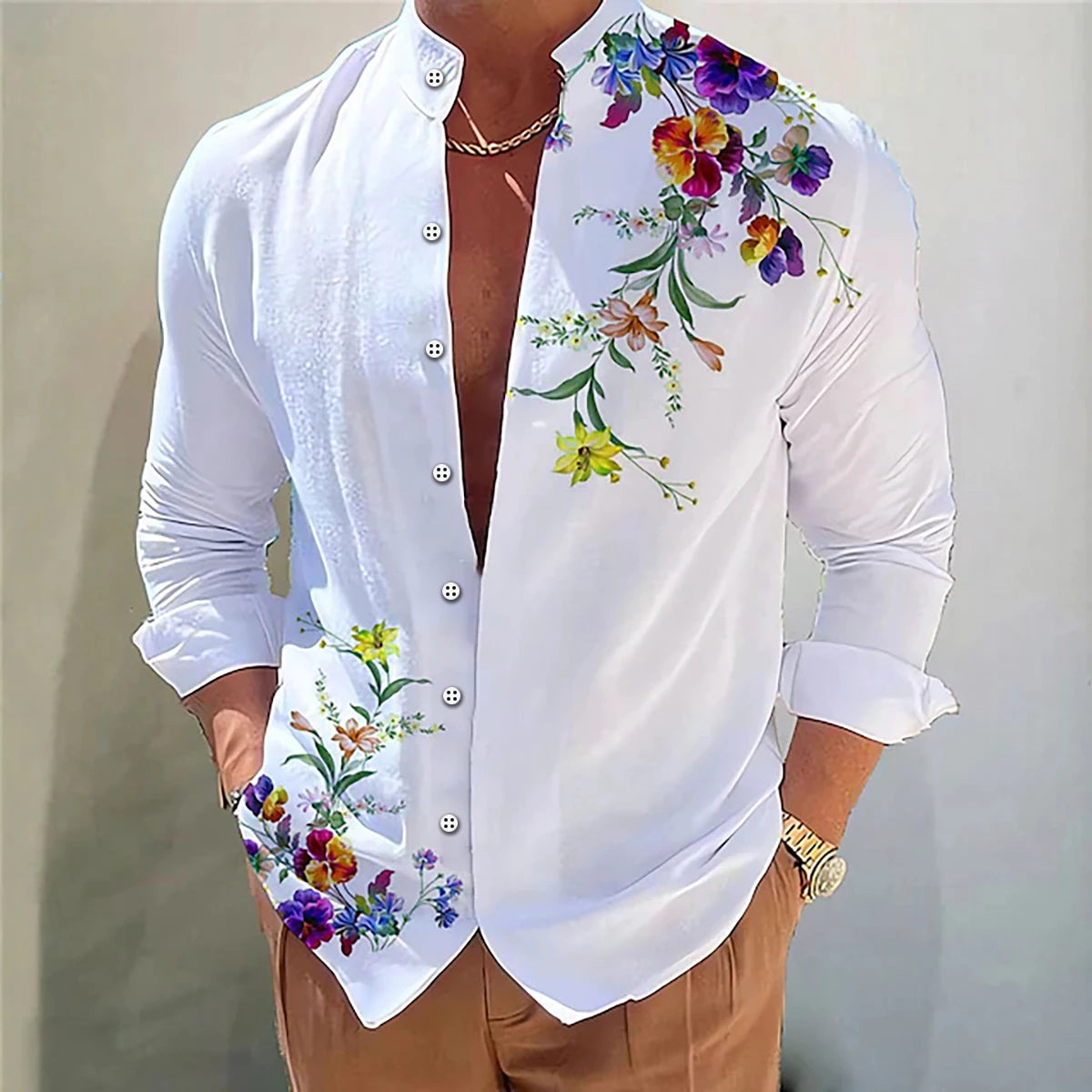 Camisa Floral 3D Masculina: Estilo e Conforto