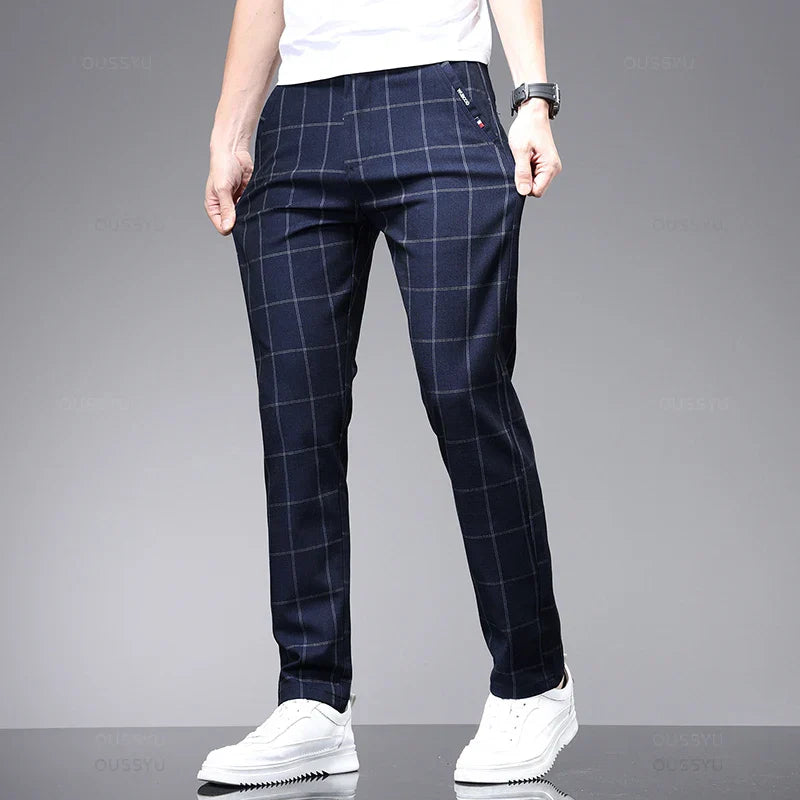 Calça Social Xadrez Masculina  Luxo e Conforto