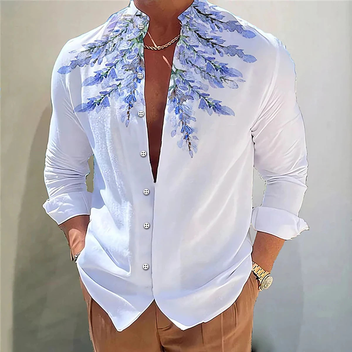 Camisa Floral 3D Masculina: Estilo e Conforto