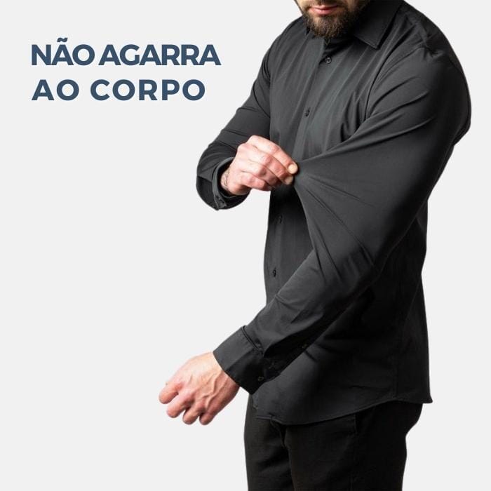 Camisa Social Anti Rugas Masculina Luxo e Conforto